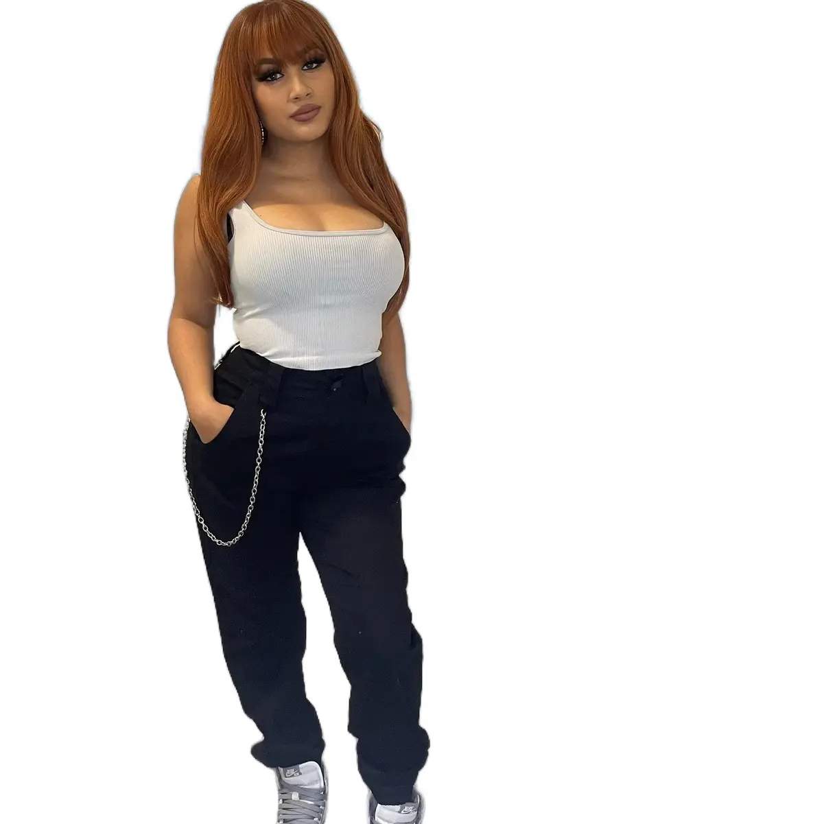 Joggers with Chain Black
