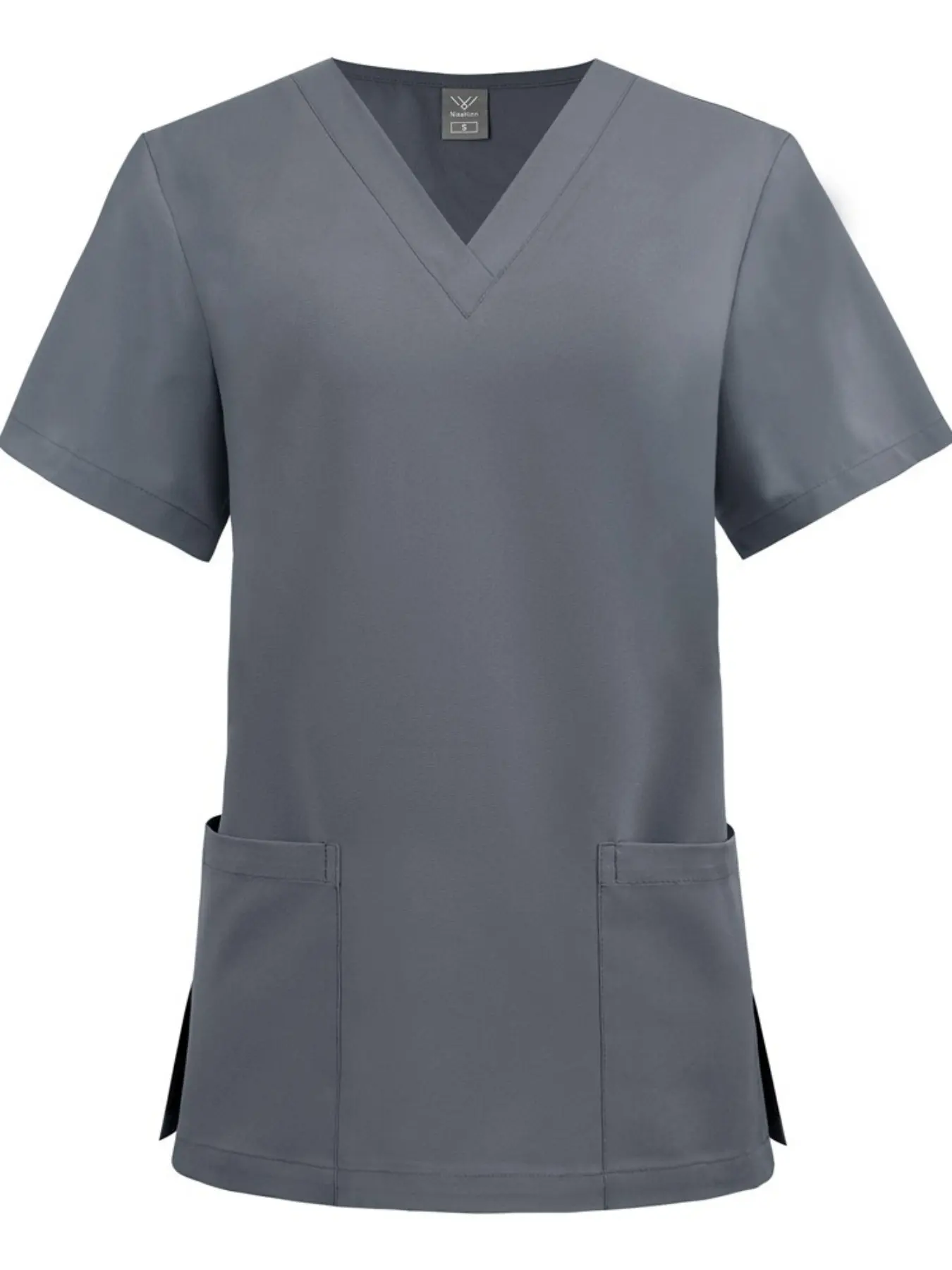 Quick Dry Scrub Top V Neck Dental Oral Surgery Vet Clinic Beauty Salon Nurse Doctor Workwear Uniform Women's Clothes