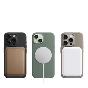 Liquid Silicone MagSafe Shockproof Case for iPhone 15 Pro, Full-Protective Wireless Magnetic Cover with Responsive Buttons, Phone Devices Accessory