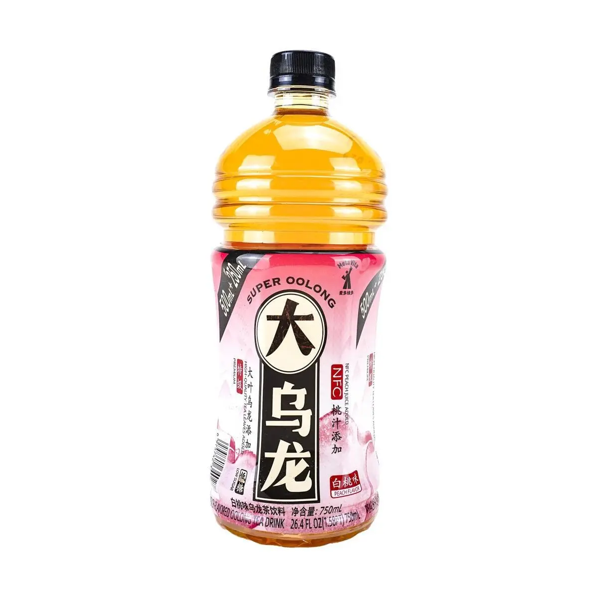 METAVITA White Peach Oolong Tea Drink 750ml - Refreshing Peach Flavored Bottled Tea for On-the-Go Refreshment