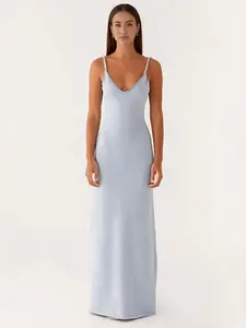 French Vintage Backless Dress, Lightweight, Drape, New Design, Irregular Hemline, Cross-Back Strap, Slimming Waist, Elegant & Romantic Style, Chic