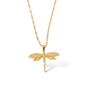 Dragonfly Pendant Necklace for Women