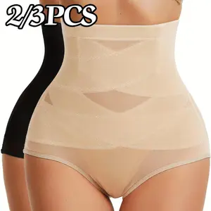 2/3PCS Women's Shapewear Tummy Control Butt Lifting Panties High Waisted Shapewear Panties for Women-High Waisted Tummy Control Shapewear Seamless Shapewear Panty Girdle