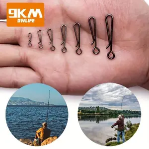 9KM Fishing Snap, 50pcs Fishing Lure Clips, Stainless Steel Crankbait Link Lure Snaps Connector, Saltwater Fishing Sinking Clips