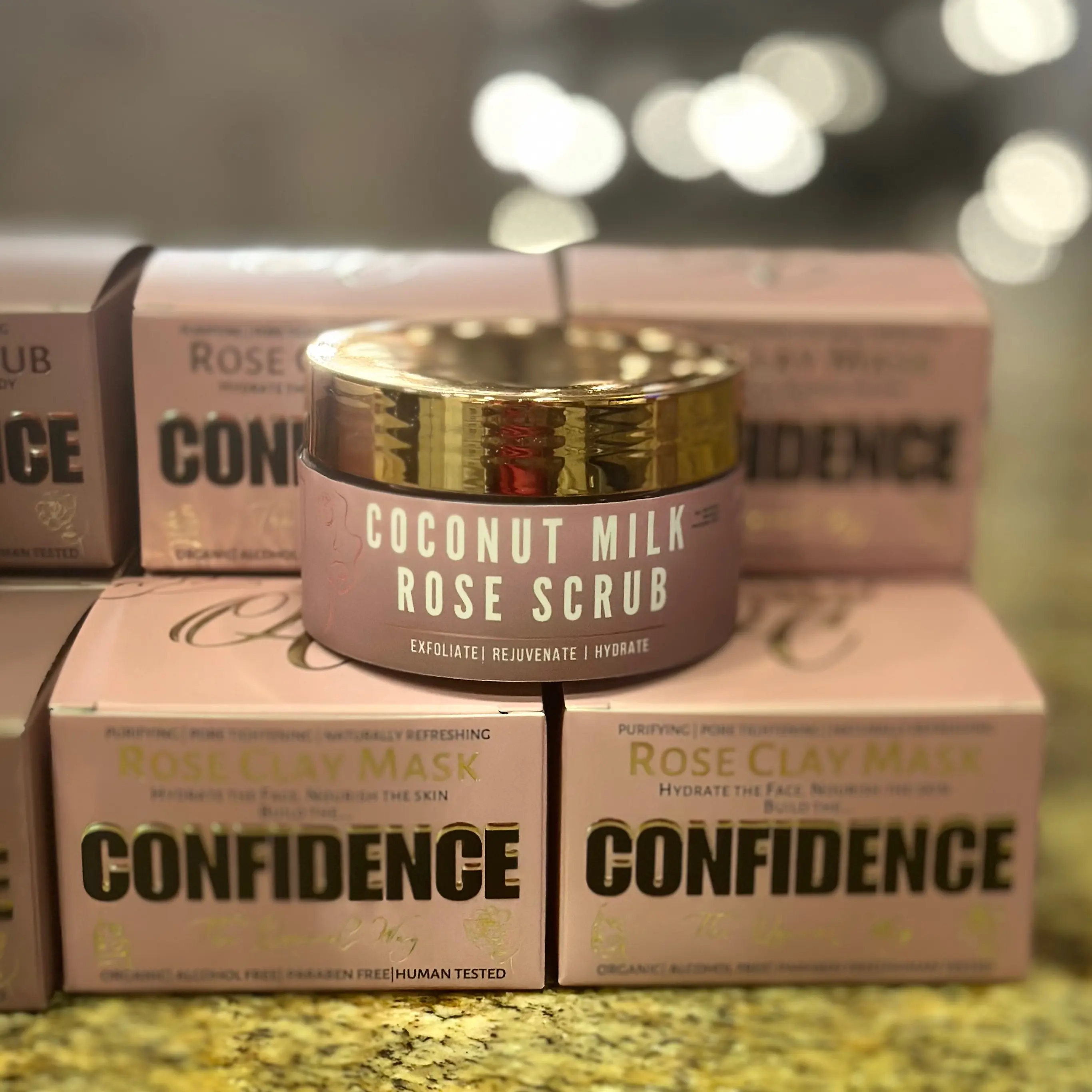 Coconut Rose Body Scrub Hydrating Body Care