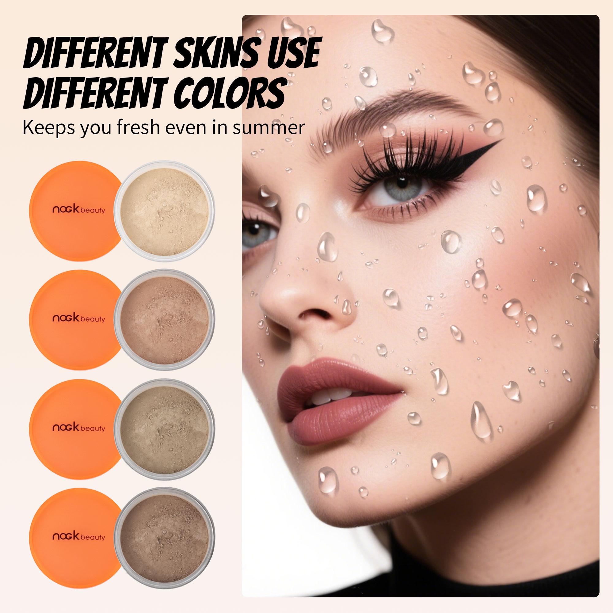 Oil Control Loose Powder – Smooth Blurring Setting Powder with Waterproof Long-Wear Formula, Soft Matte Finish and Shine-Reducing Effect for Fresh-Looking Skin, Ideal for Everyday Makeup, Travel and Outdoor Wear.