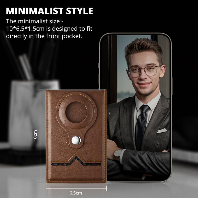 Mens Wallet Card Holder - Smart Leather Magnetic Wallet for Men, Pop Up Card Case, RFID Blocking, Slim, Minimalist, Front Pocket, 6-12 Card Capacity