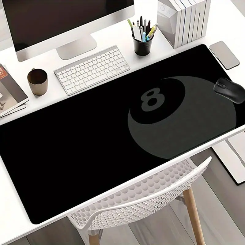 Creative 8 Ball Pattern Mouse Pad, Rectangle Gaming Mouse Pad, Non-slip Rubber Base Mousepad, Office Desk Keyboard Mouse Mat for Home Office Game Room Desk, Gaming Items, Gaming Desk Accessory, Desk Gadgets, Office Desk Accessories, Desk Mats