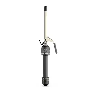 HOT Tools 24K Gold Professional 1/2" Extended Barrel Curling Iron with Clamp for Super Tight Curls - 24K Gold Technology for Long-Lasting Results & Longer Barrel for Easy Styling