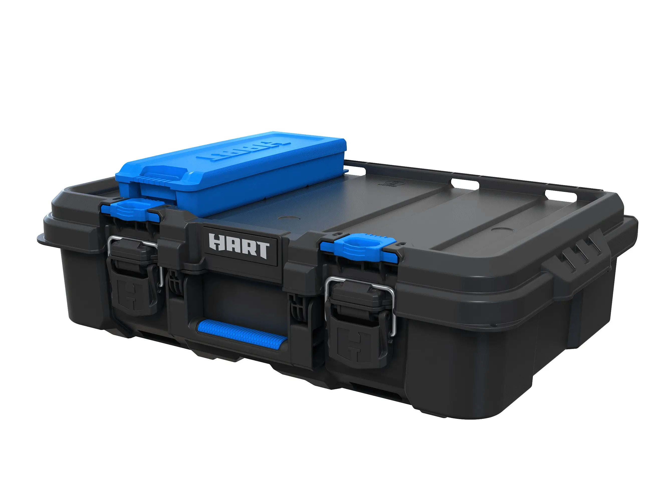 HART Stack System Tool Box For Small Parts Storage Modular Storage Case With Blue Organizer Dividers 252719 New
