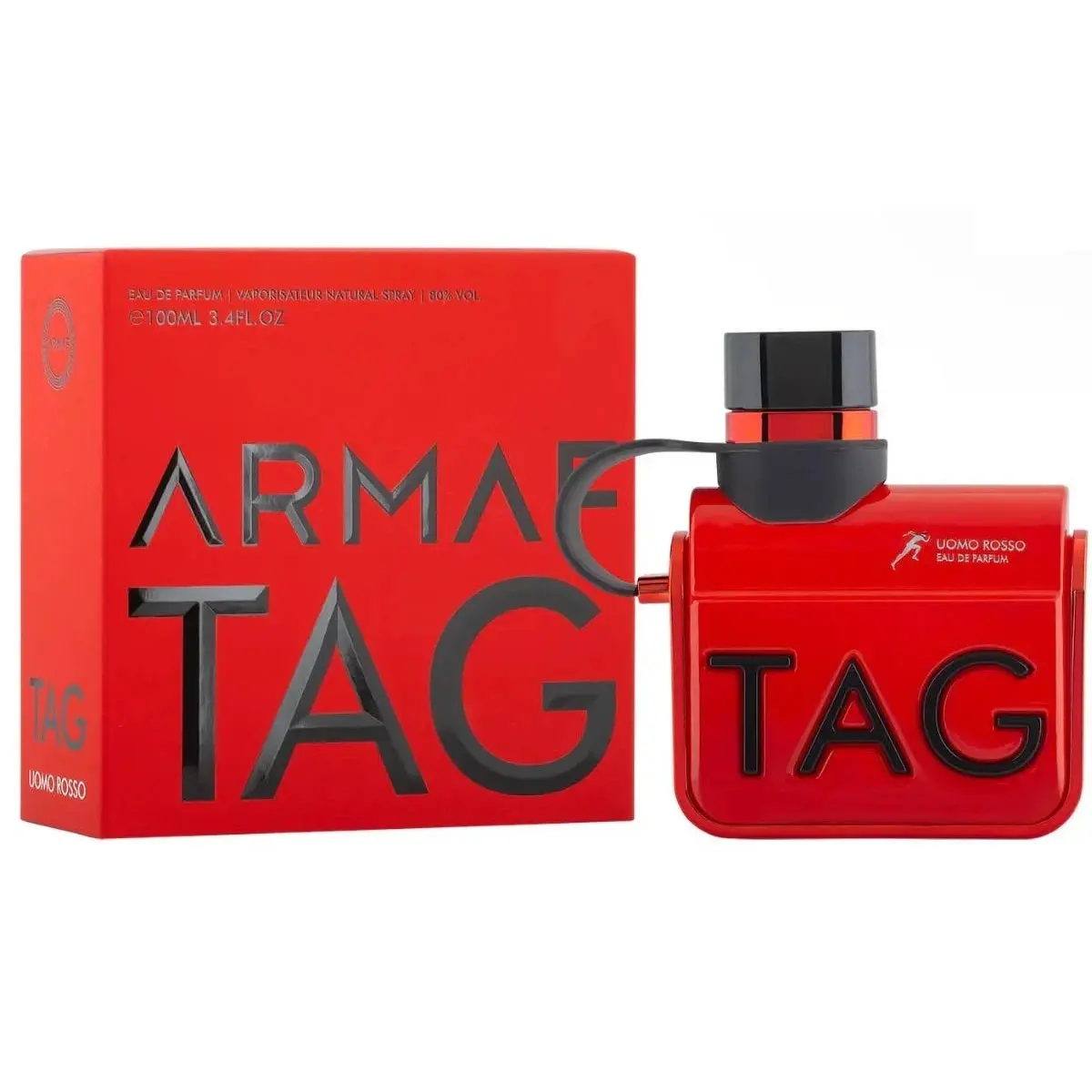 Armaf Tag Him Uomo Rosso Limited Edition Eau de Parfum - 100ml (3.4 oz) Aromatic Amberwood, Long-Lasting, Masculine, Collectible, Packaged Men's Daily Wear Fragrance, Longlasting Men's Fragrance