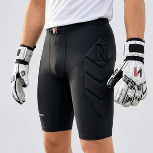 New Padded Compression Shorts Pro for Goalkeepers with 8mm EVA Padding High-Rise Design & Elastic Draw Cord for Enhanced Protection and Comfort