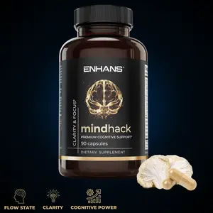 ENHANS Mindhack Premium Nootropic Brain Supplement Focus Memory 90ct
