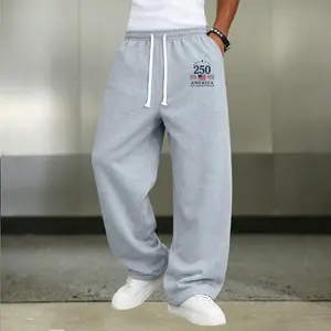 United States 250th Anniversary Commemorative Versatile Casual Pants — Unisex design for Independence Day (July 4); Patriotic casual sweatpants marking the 250th anniversary of the founding (1776–2026). Regular fit, all-season apparel suitable for everyda