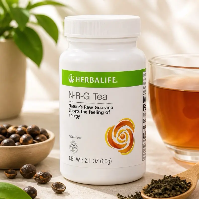 Herbalife N-R-G Citrus Fruit Drink Powder - 2.12 Oz Premium Herbal Blend, Herbal Mix, Raw Guarana, Lemon-Infused Loaded Energy Tea, 30-Packet Travel Size Adult Supplement for Health & Wellness Support