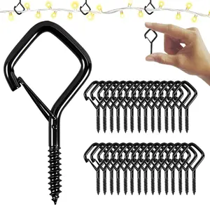 Screw Hooks 1.65 Inch Small Metal Ceiling Hooks Outdoor String Lights Wind Chimes Lanterns