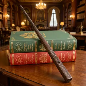 Large Caliber Resin Magic Wand Handmade Solid Wizard Staff Prop Classic Role Play Cosplay Accessory Durable Festival Decoration Ideal Birthday and Children’s Day Gift for Kids Boys and Girls