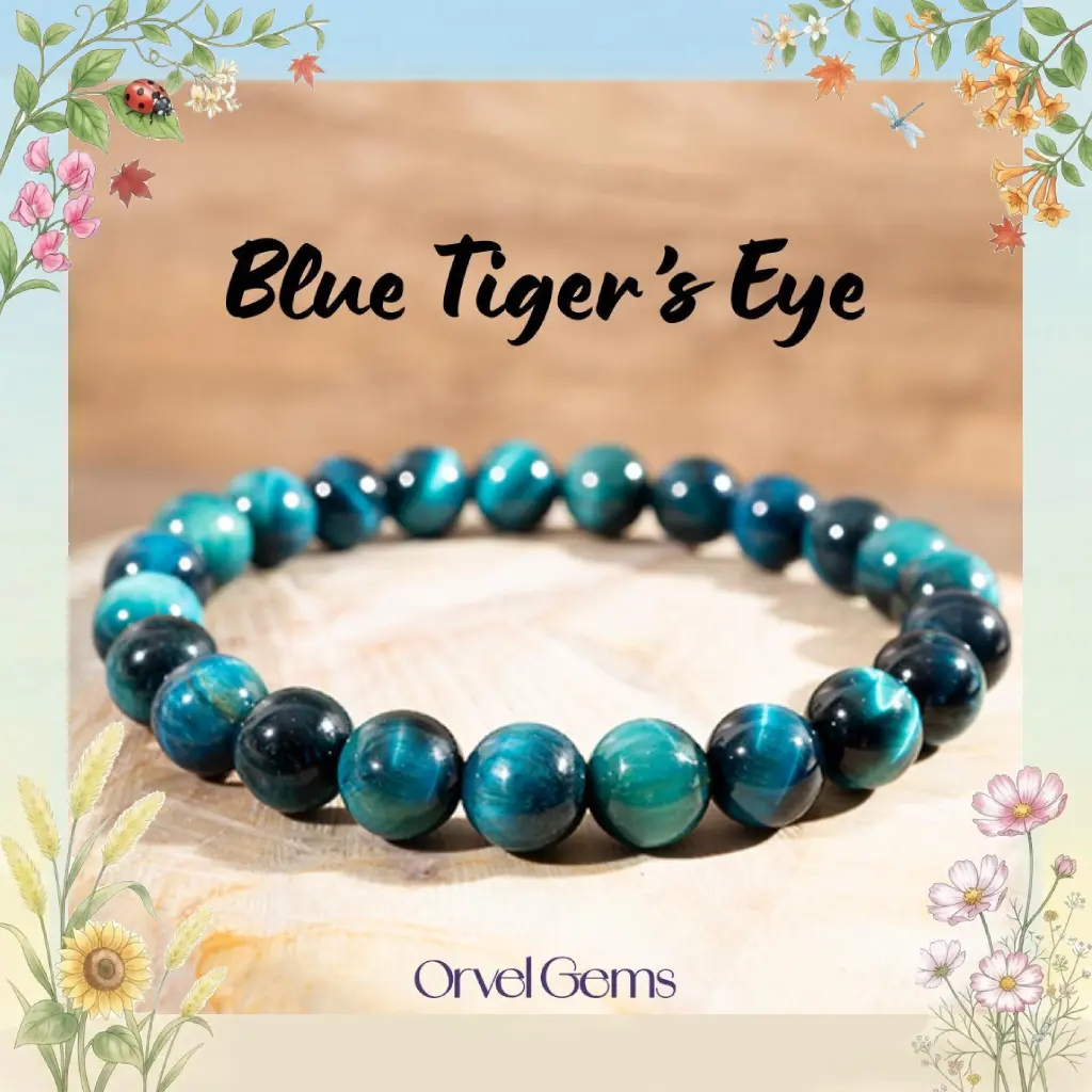 AAA Ocean Blue Tiger's Eye Friendship Bracelet – 6/8/10mm Beads | Unisex Crystal Bracelet for Men & Women | Grounding & Courage Gift #TikTokShopBlackFriday