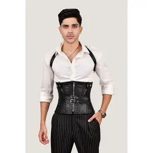 Men Underbust Corset With  Shoulder Harness