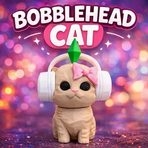 Viral Dancing Cat Toy with Green Crystal 3D Printed Spring Bobblehead Cat Wiggles and Dances Perfect for Car Dashboard Desk or Room Decor