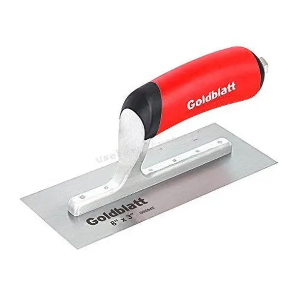 Goldblatt 242869 Steel Blade Mini Trowel, 8 x 3 in., Soft Handle for Small Areas, Single Trowel