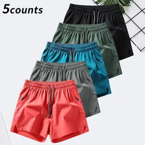 Men's Athletic Shorts - Quick-Dry Breathable Summer Casual Pairs with Elastic Drawstring Waistband & Zippered Pockets, Suitable for Gym, Outdoor Activities, Beach, Durable Sportswear