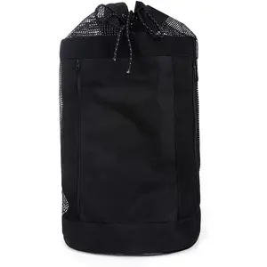 Heavy Duty Large Mesh Backpack, Large Capacity Travel Bag for Scuba Diving & Snorkeling Gear, Fits Fins, Mask, Snorkel, Wetsuit, Regulator and More Diving Accessories