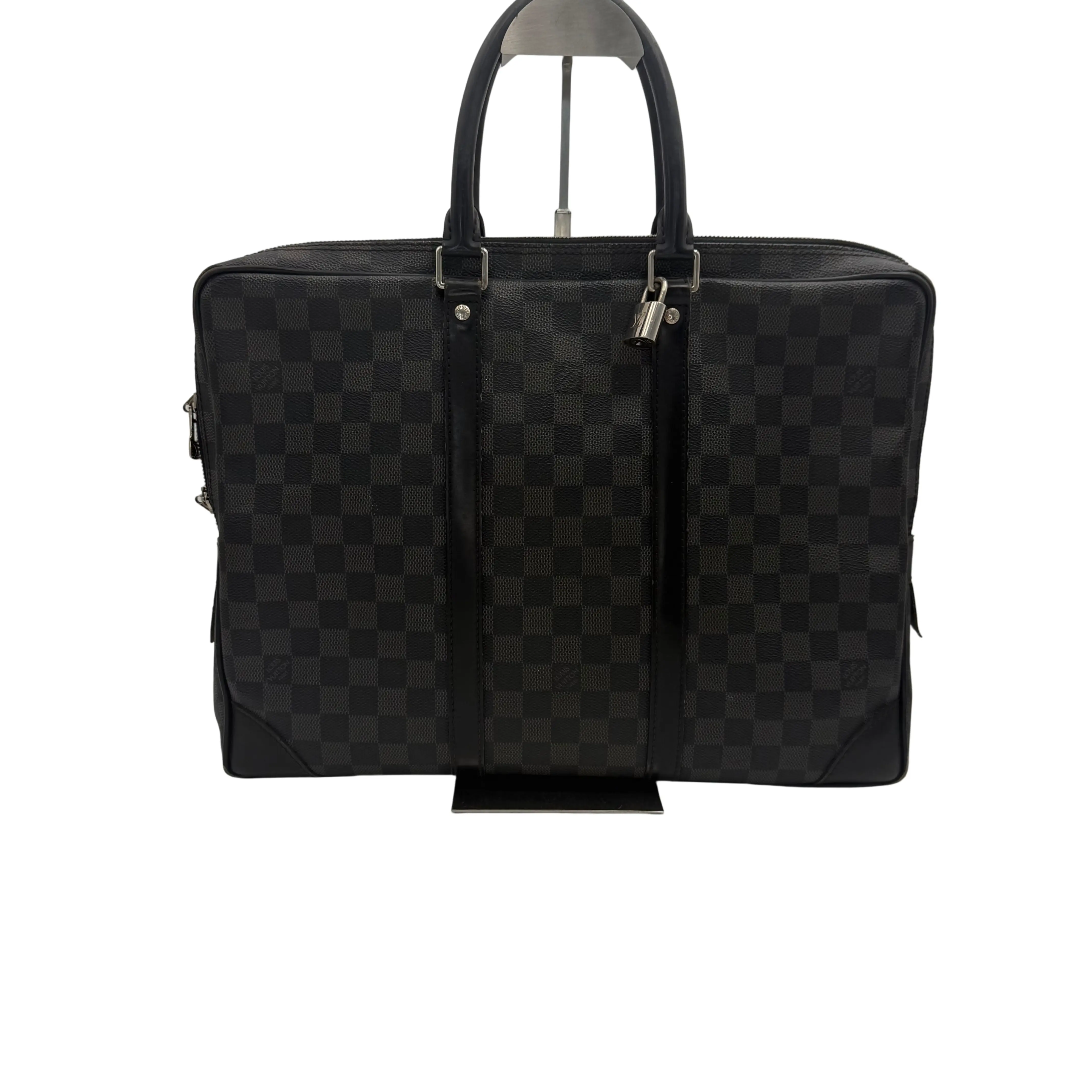 Pre-owned Louis Vuitton Used Damier Graphite Travel Document Case GM Briefcase
