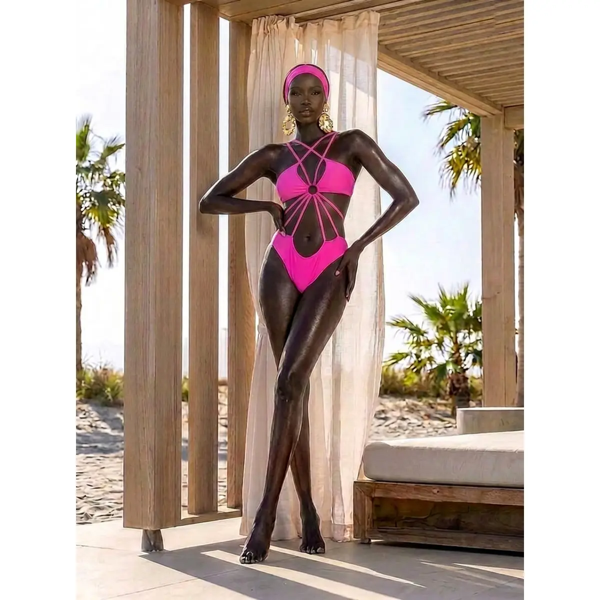 Pink Caviar Bamboo Monokini
