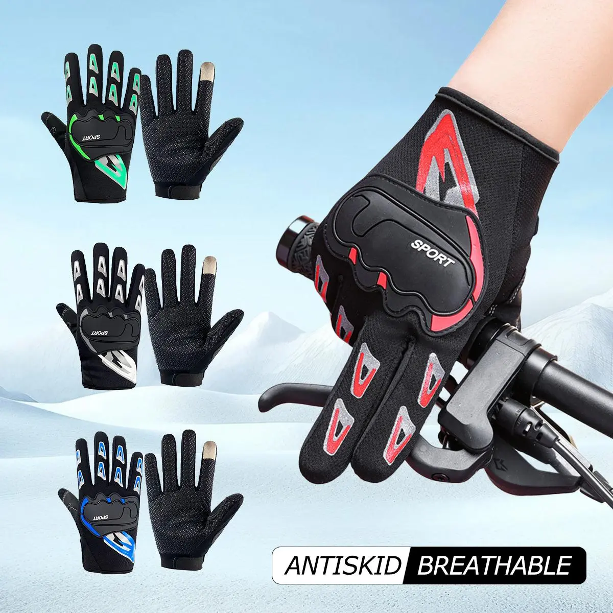 Spring Cycling Gloves Unisex Wear Resistant Non Slip Breathable Sports Gloves for Outdoor Fitness Men Women Hand Grips Baseball Hand Cover
