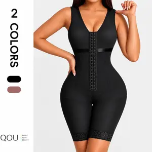 QOU Overbust Fajas Colombianas Moldeadoras Shapewear for Women Tummy Control Full Body Shaper Girdles Post Surgery Compression Garment Fit Elegant Bra Elastic Summervibes Everyday Shapewear Womenswear Customized summerwins