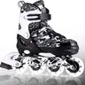 Kuxuan Boys/Girls Adjustable Inline Roller Skates - Breathable Mesh Upper, Light-Up PU Wheels, Padded Support, Triple Closure, ABEC-7 Bearings, Adjustable Sizes, Park Riding Sand Camo Sports Gear