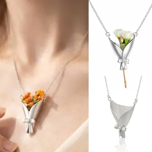 DIY Bouquet Necklace – Create your own custom floral accessory by inserting dried or fresh stems. Holiday gifts for friends and family