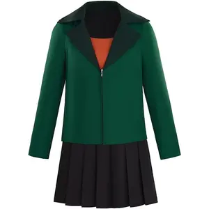 Daria Morgendorffer Costume 3 Piece Daria Cosplay Costume Green Jacket Skirt Shirt Uniform Outfit for Women Adult