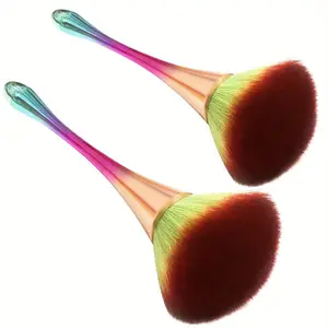 2pcs Large Mineral Powder, Bronzer Kabuki Makeup, Soft Fluffy Foundation, Professional Powder and Blush Daily Makeup