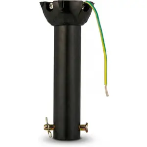 Ceiling Fan Extension Rod, Ceiling Fan Downrod with Ball Head, 4 Inch Black Extension Downrod with Standard Outside Diameter Suitable for Most Ceiling Fans