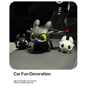 （Free shipping）Genuine Cute Glowing Toothless Car Interior Ornament, Night Fury Wings Can Move Car Dashboard Decoration  Car Hanging Accessory