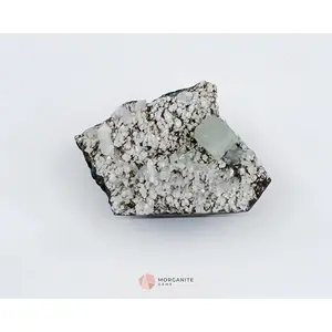 80g Green Apophyllite Cube with Stilbite on Chalcedony Base – Unique Crystal Specimen