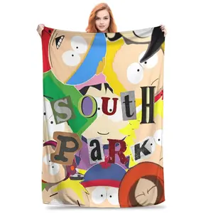 South Park Eric Cartman Style Throw Blankets, Ultra Soft Flannel Fleece, Cozy Warm Lightweight Fuzzy Plush, All-Season Bedding & Soft Furnishing for Bedroom Couch, Ideal BirthdayChristmas Gift for Fans