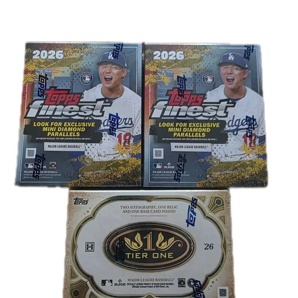 B664. 1-2026 Topps Tier One Hobby Box, and 2- 2026 Topps Finest Mega Box Break