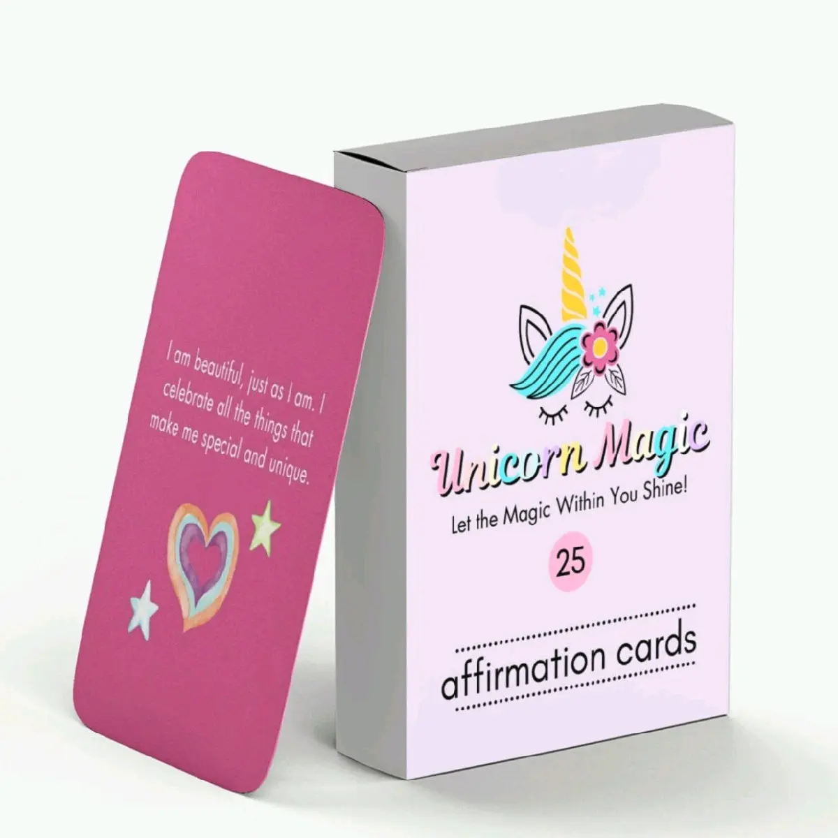 Unicorn Magic Affirmation Cards for Girls - 25 Positive Daily Affirmations for Empowering Confidence and Mindset