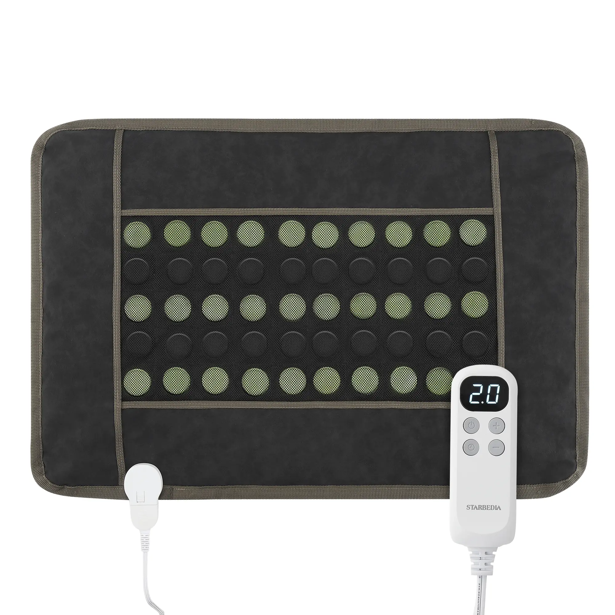 ETL Certified Far Infrared Heating Pad with 50 Tourmaline Stones, 32"x21" Large Mat for Back Pain & Period Cramps Relief, Deep Penetrating Muscle Therapy Pad with Auto Shut-Off Timer