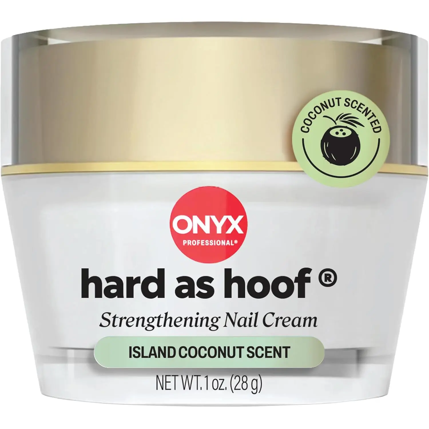 Hard as Hoof Nail Strengthening Cream, Island Coconut, Nail & Cuticle Conditioner, 1 oz
