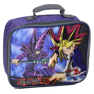Yu-Gi-Oh Lunch Box Dark Magician insulated Lunch Bag Tote Trading Cards Holder 10"