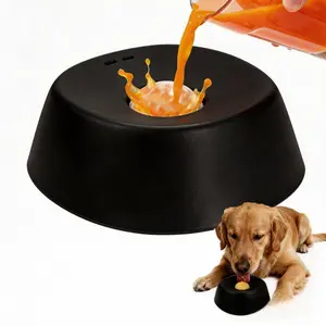 Slow Feeder Dog Bowl, No-Spill Licking Mat with Built-in Treat Ball Interactive Dog Bowl for Yogurt, Peanut Butter & Liquid Treats