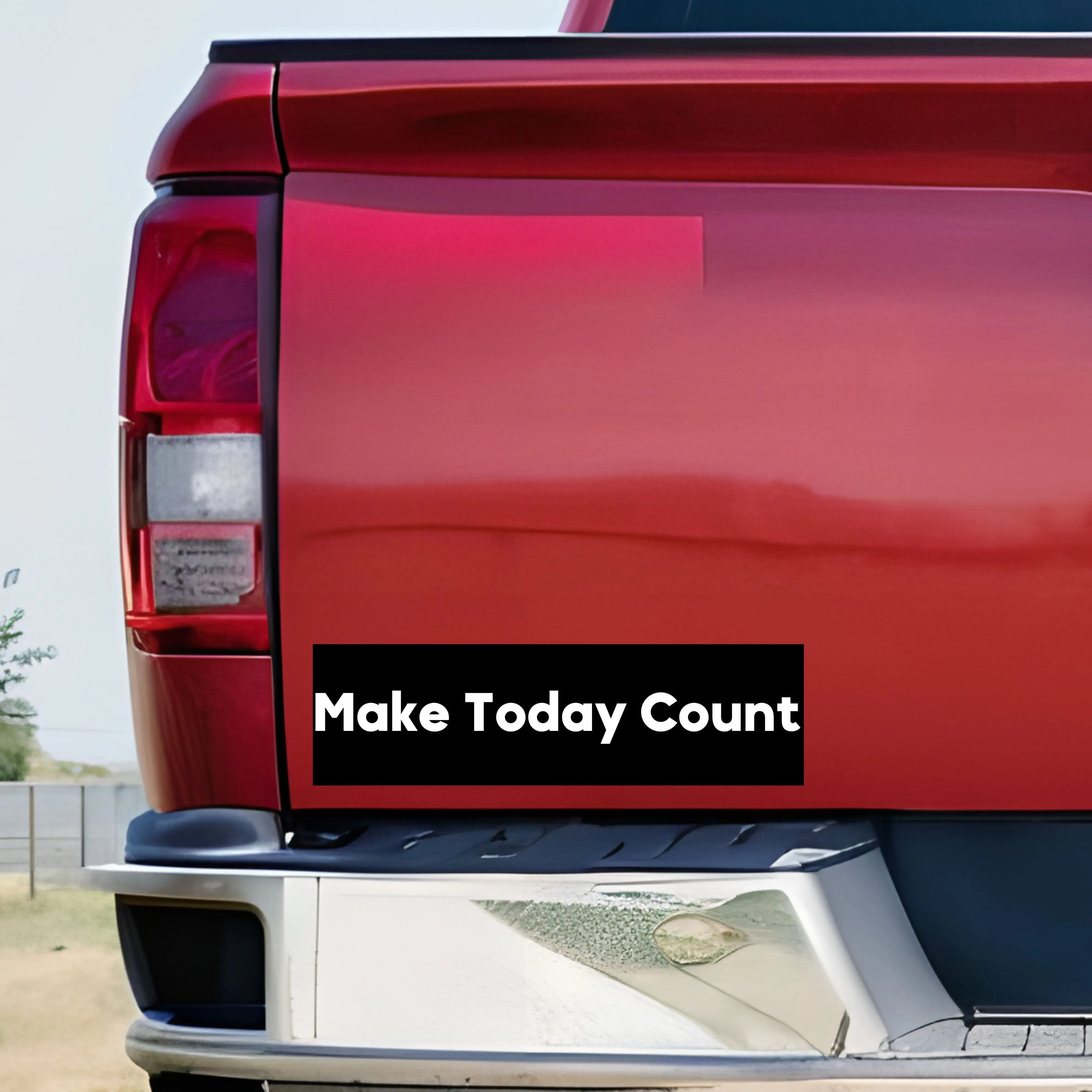 Make Today Count Bumper Stickers, Car decal, Funny stickers, Quote sticker, Motivational decal, Witty sticker, Car accessories, Custom stickers, Vinyl decal, Auto decor, Humorous decal, Inspirational Vehicle stickers, Sticker quote