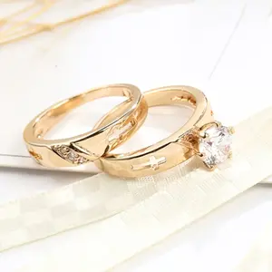 2pcs Fashion Decorative Couple Rings for Men Women Engagement Anniversary Jewelry Gifts Daily Wear, Holiday Gifts