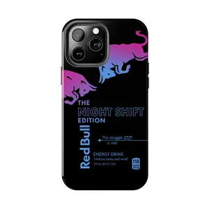 Red Bull Red Bull Energy Phone Case | Night Shift Edition  Compatible with iPhone 17 16 15Pro, 14, 13, 12, 11, 8, XR Mini, Pro Max, Plus & SAMSUNG GALAXY 21 S22 S23 S24 25 ULTRA PLUS Accessories Protection unisex