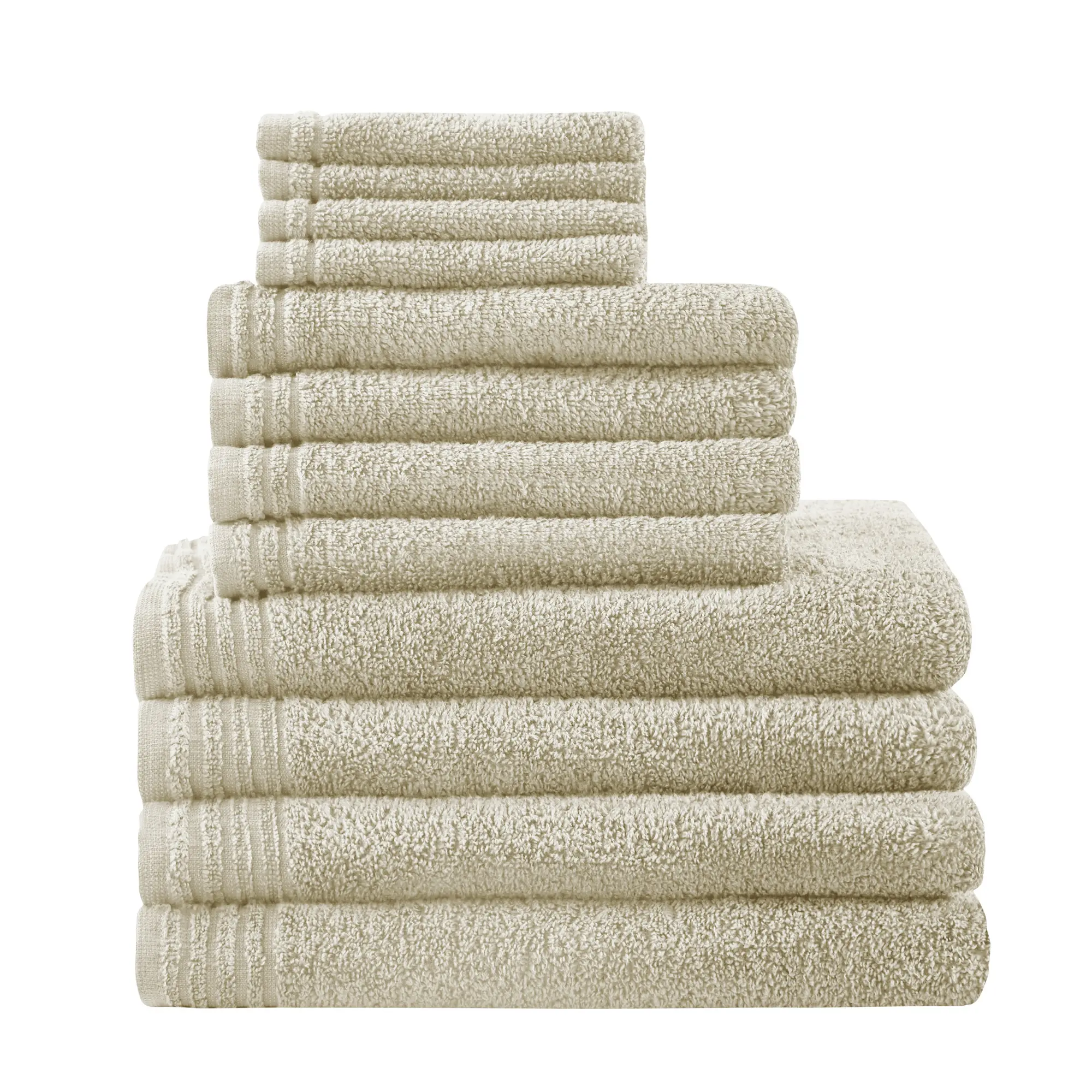 Cotton Quick Dry 12 Piece Bath Towel Set White Home Goods