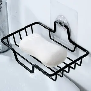 1pc Bathroom Stainless Steel Soap Holder Bathroom Sink Storage Rack Wall Mounted Home Soap Net Drainage No Drilling Required Soap Box Bathroom Drainage Storage Rack Wall Mounted Soap Rack